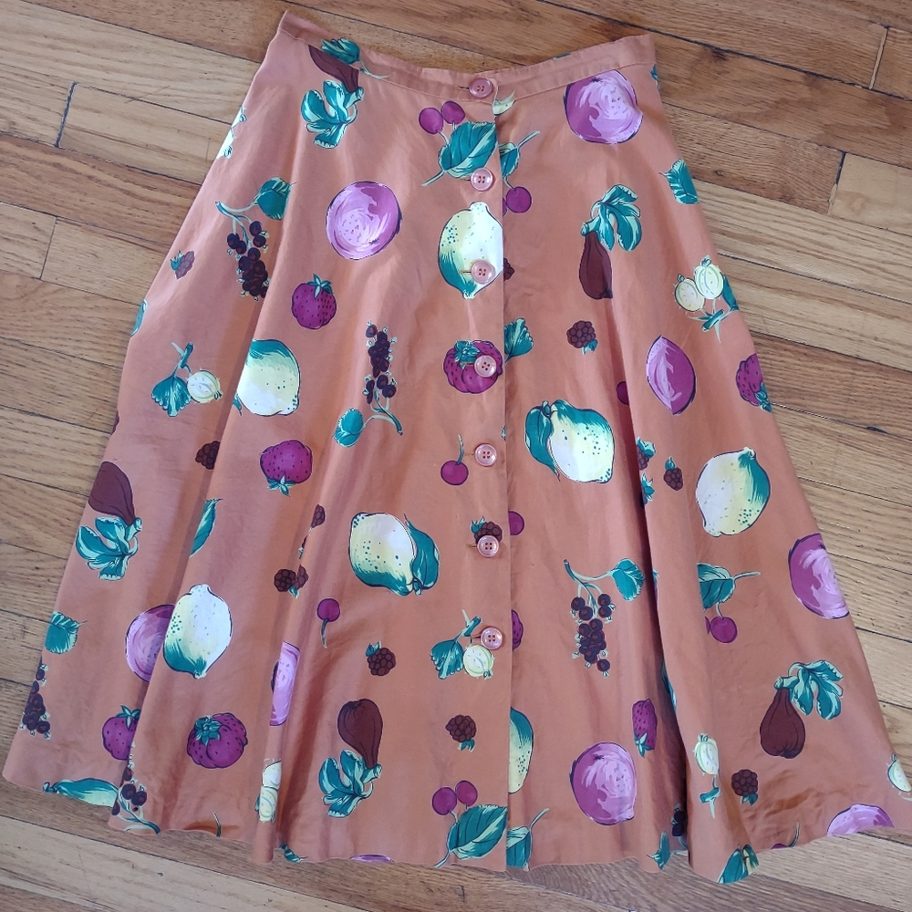 Retro Print Skirt